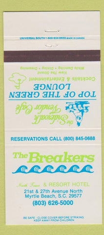 Matchbook Cover - Breakers Resort Hotel Myrtle Beach SC 30 Strike