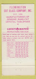 Matchbook Cover - Flemmington Cut Glass NJ WEAR 30 Strike