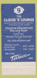 Matchbook Cover - Cloud 9 Lounge Windsor Locks CT 30 Strike