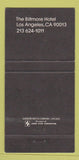 Matchbook Cover - The Biltmore Hotel Los Angeles CA WEAR 30 Strike