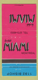 Matchbook Cover - Le Club Miami Montreal QC 30 Strike