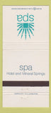 Matchbook Cover - Spa Hotel Mineral Springs Palm Springs CA 30 Strike