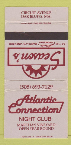 Matchbook Cover - Atlantic Connection Night Club Oak Bluffs MA WORN 30 Strike