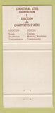 Matchbook Cover - Forme V Form Montreal QC WEAR steel 30 Strike