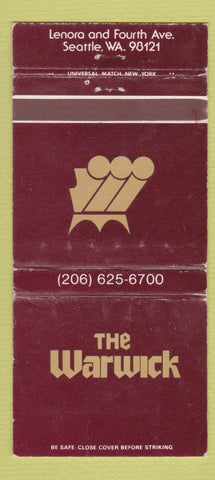 Matchbook Cover - The Warwick Seattle WA WORN 30 Strike