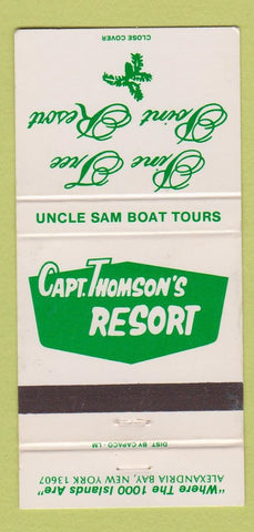 Matchbook Cover - Captain Thomson's Resort Alexandria Bay NY WEAR 30 Strike
