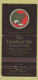 Matchbook Cover - Golden Ox Restaurant Chicago IL WEAR 30 Strike