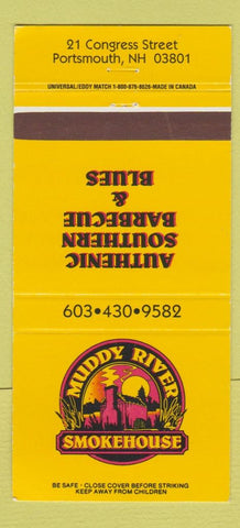 Matchbook Cover - Muddy River Smokehouse BBQ Portsmouth NH 30 Strike