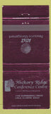 Matchbook Cover - Hickory Ridge Conference Center Lisle IL AT&T WEAR 30 Strike