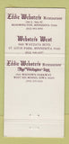 Matchbook Cover - Eddie Webster's Bloomington MN West Des Moines 30 Strike