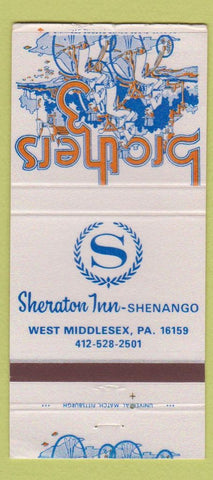 Matchbook Cover - Brothers 3 Sheraton Shenango West Middlesex PA 30 Strike