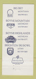 Matchbook Cover - Boyne USA Resorts Brighton MI 30 Strike