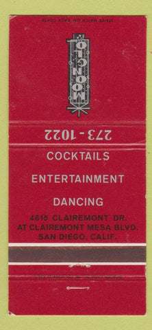 Matchbook Cover - Moonglo San Diego CA 30 Strike