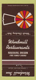 Matchbook Cover - Windmill Inn Roseburg OR 30 Strike