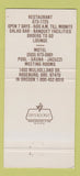 Matchbook Cover - Windmill Inn Roseburg OR 30 Strike