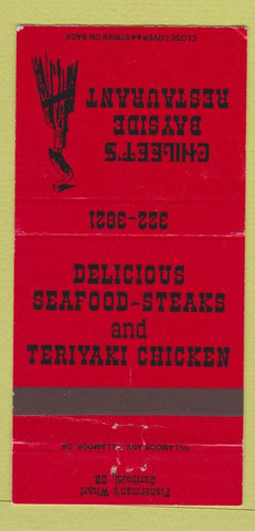 Matchbook Cover - Chileet's Bayside Restaurant Garibaldi OR WEAR 30 Strike