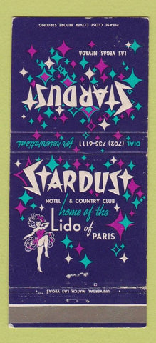 Matchbook Cover - Stardust Hotel Casino Las Vegas NV girlie 30 Strike