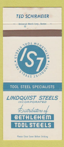Matchbook Cover - Bethlehem Tool Steels Bridgeport CT Elizabeth NJ 30 Strike
