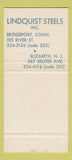 Matchbook Cover - Bethlehem Tool Steels Bridgeport CT Elizabeth NJ 30 Strike