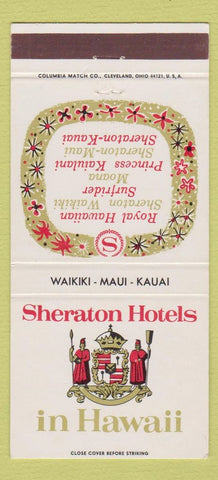 Matchbook Cover - Sheraton Hotels Hawaii  30 Strike