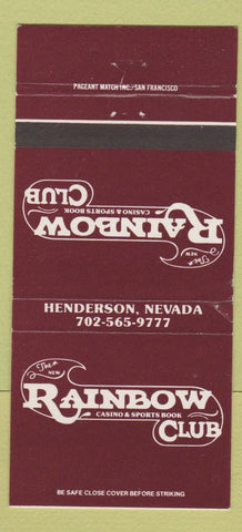 Matchbook Cover - Rainbow Club Casino Henderson NV WEAR 30 Strike