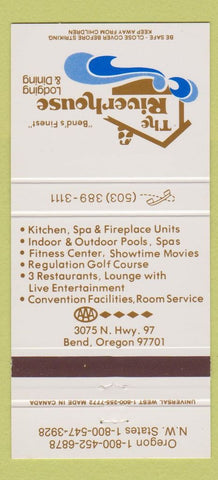 Matchbook Cover - Riverhouse Bend OR restaurant lodging 30 Strike