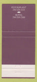 Matchbook Cover - Mansion on Turtle Creek Dallas TX 30 Strike