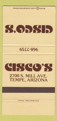 Matchbook Cover - Cisco's Temple TX 30 Strike