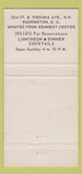 Matchbook Cover - Golden Table Restaurant Washington DC WEAR 30 Strike