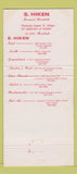 Matchbook Cover - S Hiken Formal Rental WEAR 30 Strike