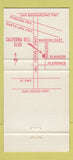 Matchbook Cover - California Bell Club Poker Cards Bell CA 30 Strike