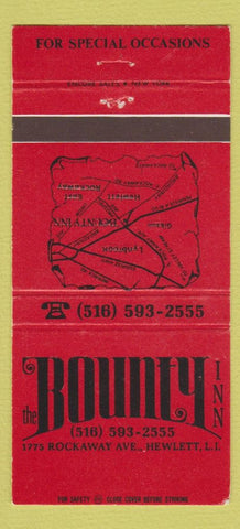 Matchbook Cover - Bounty Inn Hewlett LI NY 30 Strike