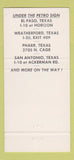 Matchbook Cover - Iron Skillet El Paso Weatherford Pharr TX 30 Strike