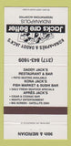 Matchbook Cover - Jacks Are Better Indinapolis IN 30 Strike