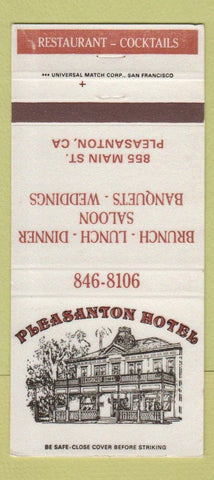 Matchbook Cover - Pleasanton Hotel CA 30 Strike