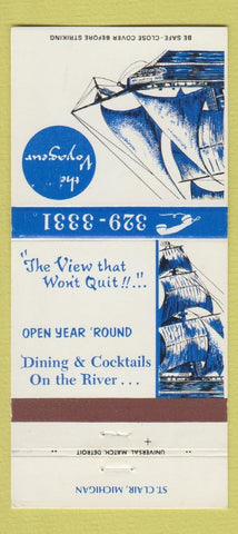 Matchbook Cover - The Voyageur St Clair MI 30 Strike