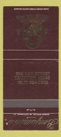 Matchbook Cover - Benjamin's Taunton MA 30 Strike