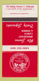 Matchbook Cover - Kipling Steak Toronto ON strip club nude girlie 30 Strike