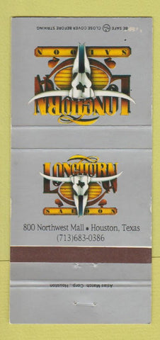 Matchbook Cover - Longhorn Saloon Houston TX WEAR 30 Strike