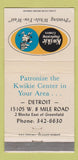 Matchbook Cover - Kwikie Printing Detroit MI Duplicating WEAR 30 Strike