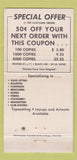 Matchbook Cover - Kwikie Printing Detroit MI Duplicating WEAR 30 Strike