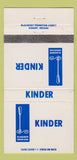 Matchbook Cover - Kinder Design Elkhart IN Furniture WEAR 30 Strike