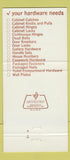Matchbook Cover - National Lock Ballsun Los Angeles CA 30 Strike