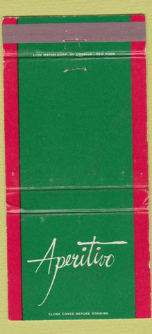 Matchbook Cover - Aperitivo New York City WEAR 30 Strike
