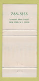 Matchbook Cover - Aperitivo New York City WEAR 30 Strike
