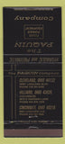 Matchbook Cover The Paquin Hydraulic Pneumatic Cincinnati Cleveland OH 30 Strike