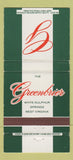Matchbook Cover - Greenbrier White Sulphur Springs WV 30 Strike