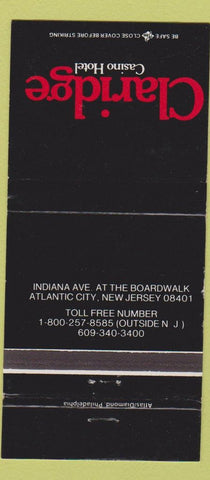 Matchbook Cover - Claridge Casino Hotel Atlantic City NJ 30 Strike