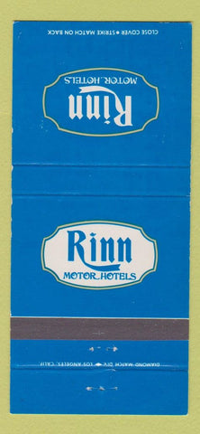 Matchbook Cover - Rinn Motor Hotels Salt Lake City Provo UT  30 Strike