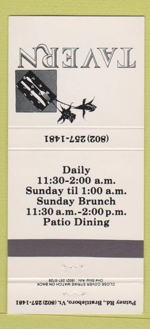 Matchbook Cover - Tavern Brattleboro VT 30 Strike